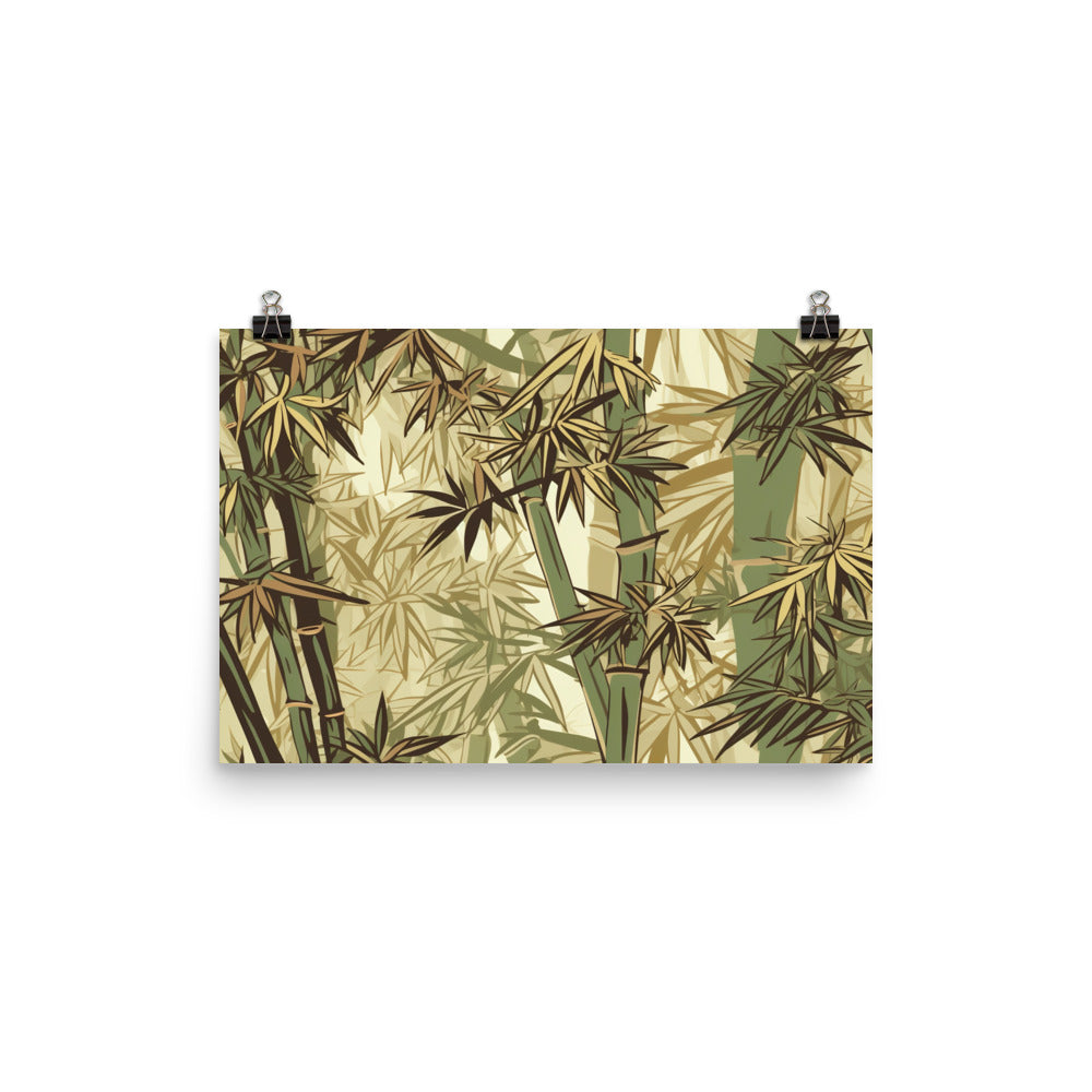 Bamboo Pattern photo paper poster - Posterfy.AI