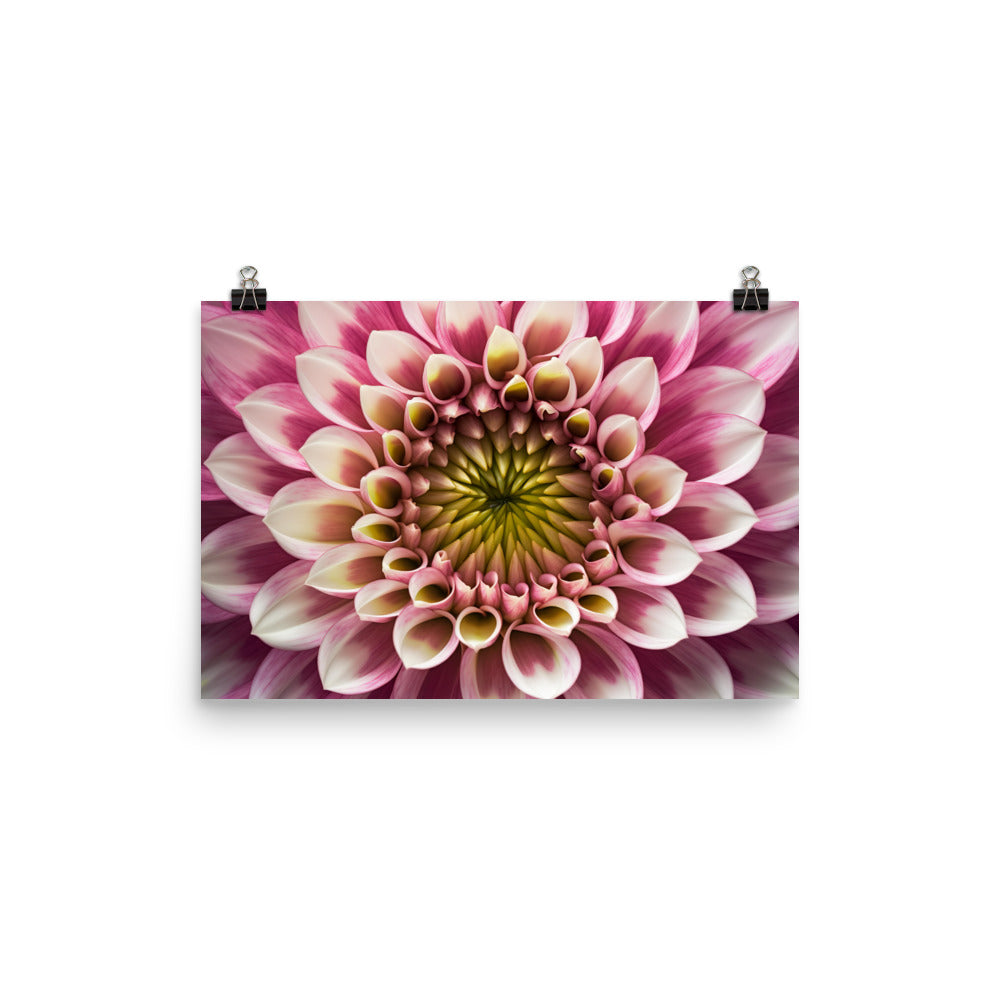 Close-Up of Dahlia Center photo paper poster - Posterfy.AI