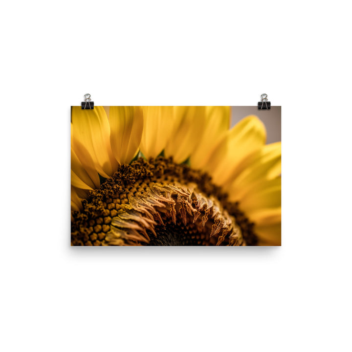 Up Close and Personal with Sunflowers photo paper poster - Posterfy.AI