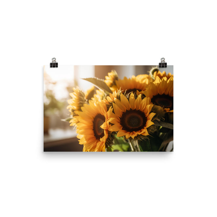 Sunflower Bouquet photo paper poster - Posterfy.AI