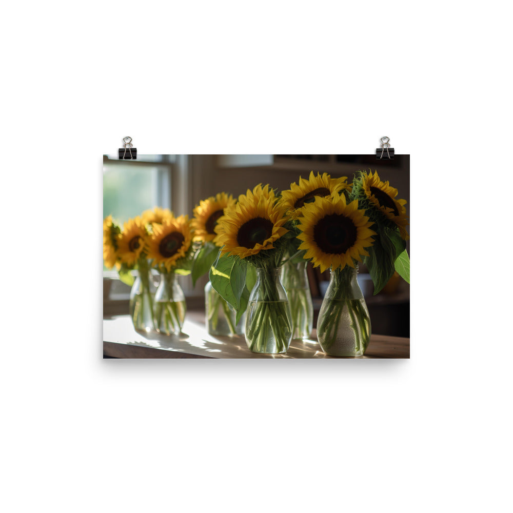 Sunflower Bouquet photo paper poster - Posterfy.AI