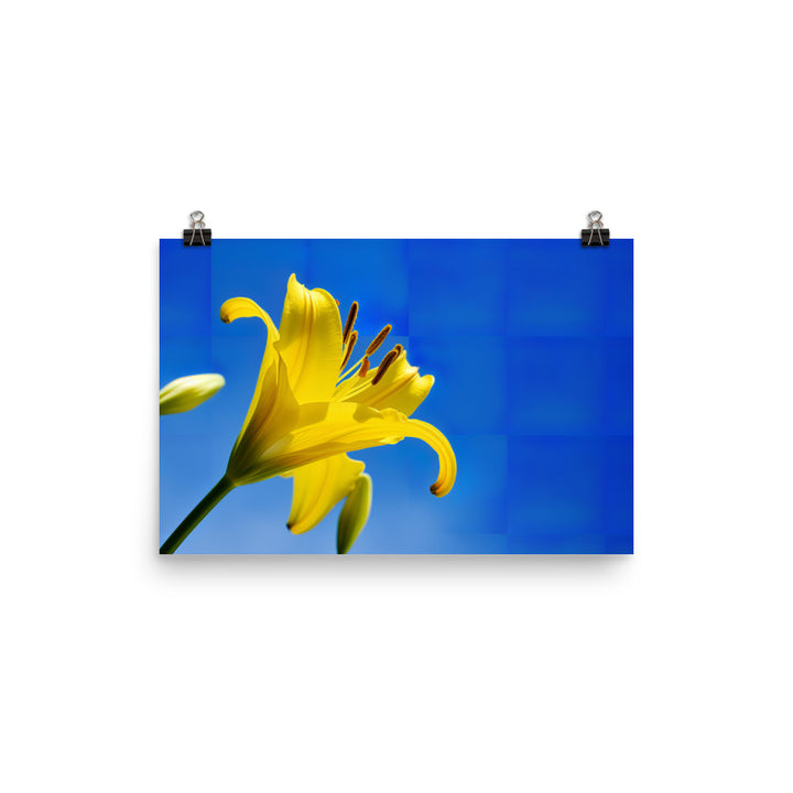 Yellow Lily Against the Sky photo paper poster - Posterfy.AI