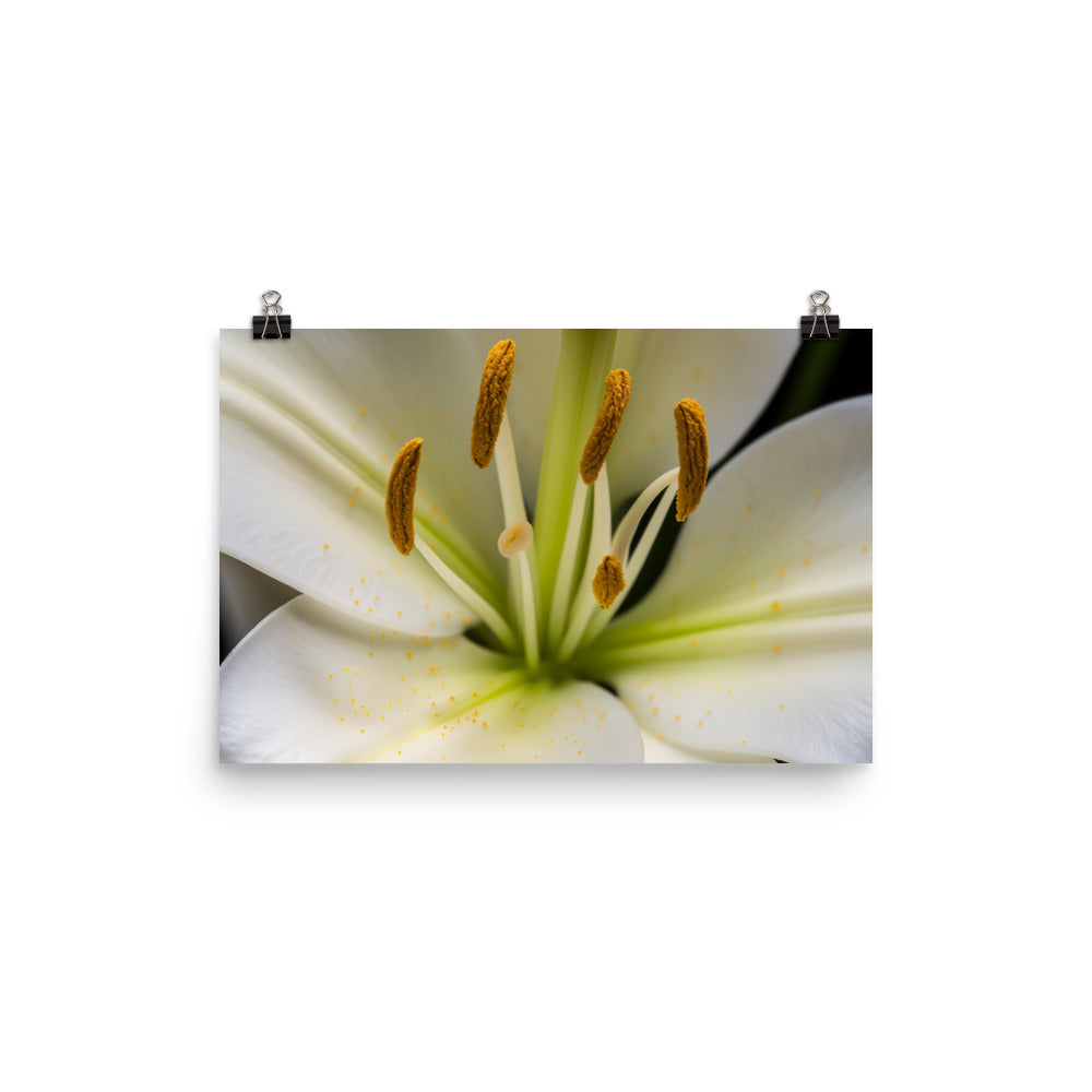 White Lily Close-Up photo paper poster - Posterfy.AI