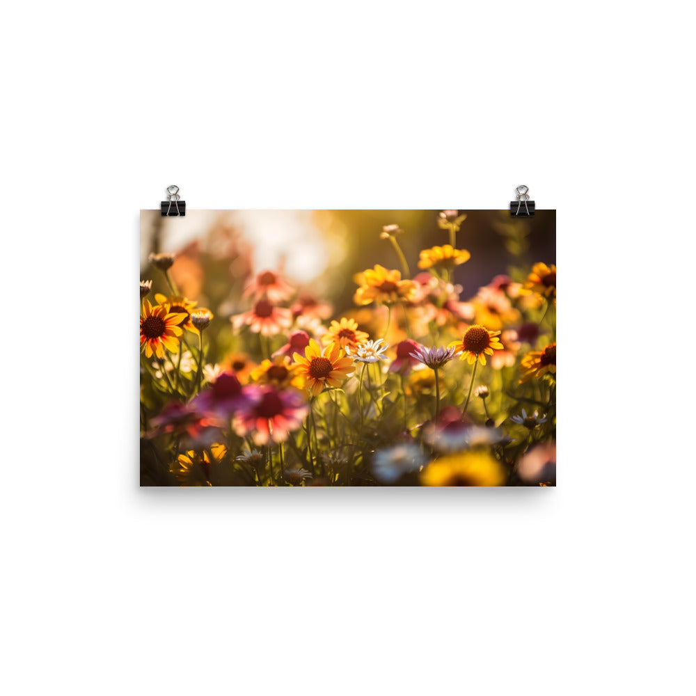 Sun Kissed Blooms photo paper poster - Posterfy.AI