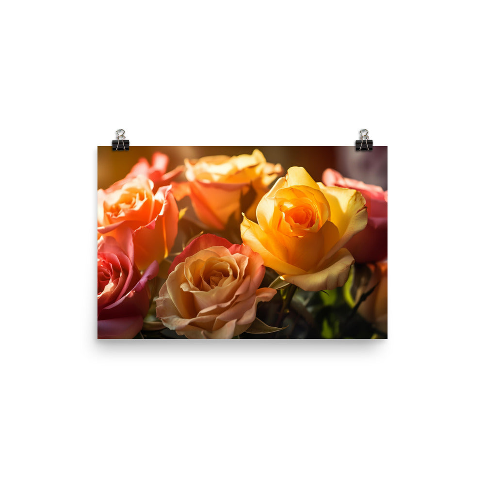 Radiant Roses photo paper poster - Posterfy.AI