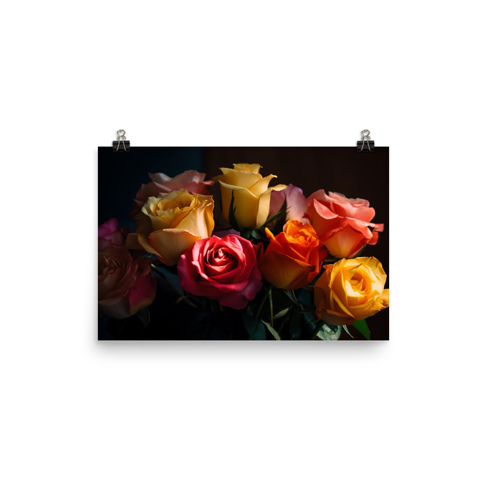 Radiant Roses photo paper poster - Posterfy.AI