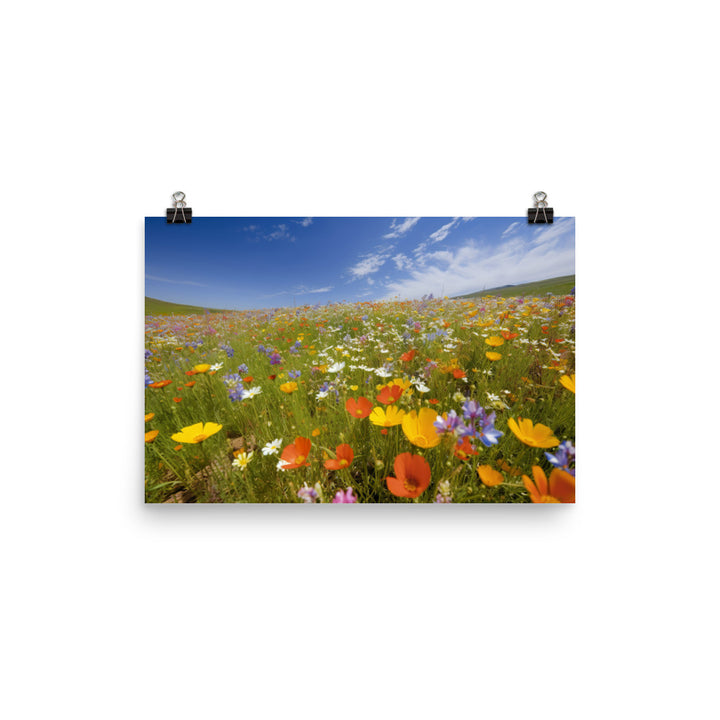 Wildflower Wonderland photo paper poster - Posterfy.AI