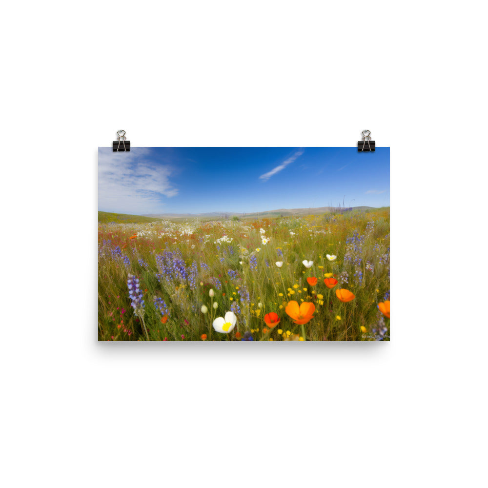 Wildflower Wonderland photo paper poster - Posterfy.AI