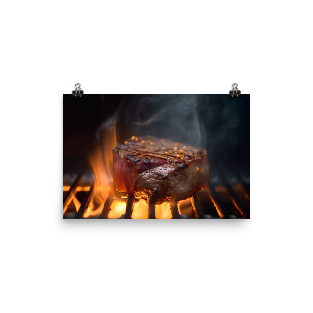 Sizzling Grill photo paper poster - Posterfy.AI