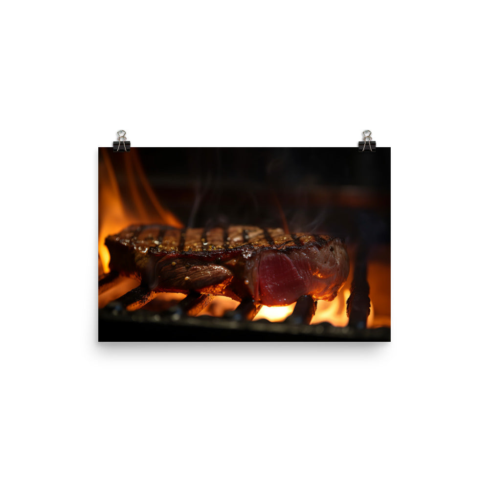 Sizzling Grill photo paper poster - Posterfy.AI