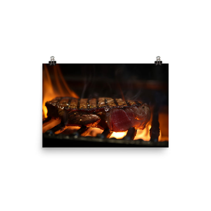 Sizzling Grill photo paper poster - Posterfy.AI