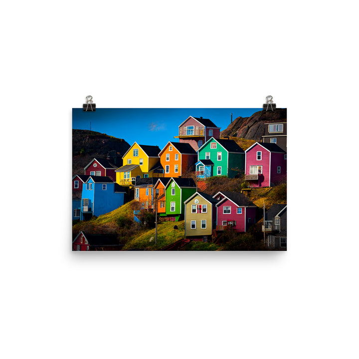 Colorful houses photo paper poster - Posterfy.AI