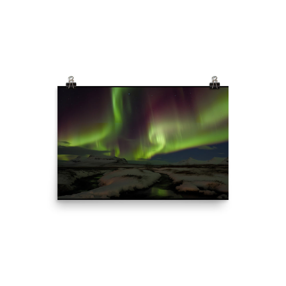 Northern Lights Adventure photo paper poster - Posterfy.AI