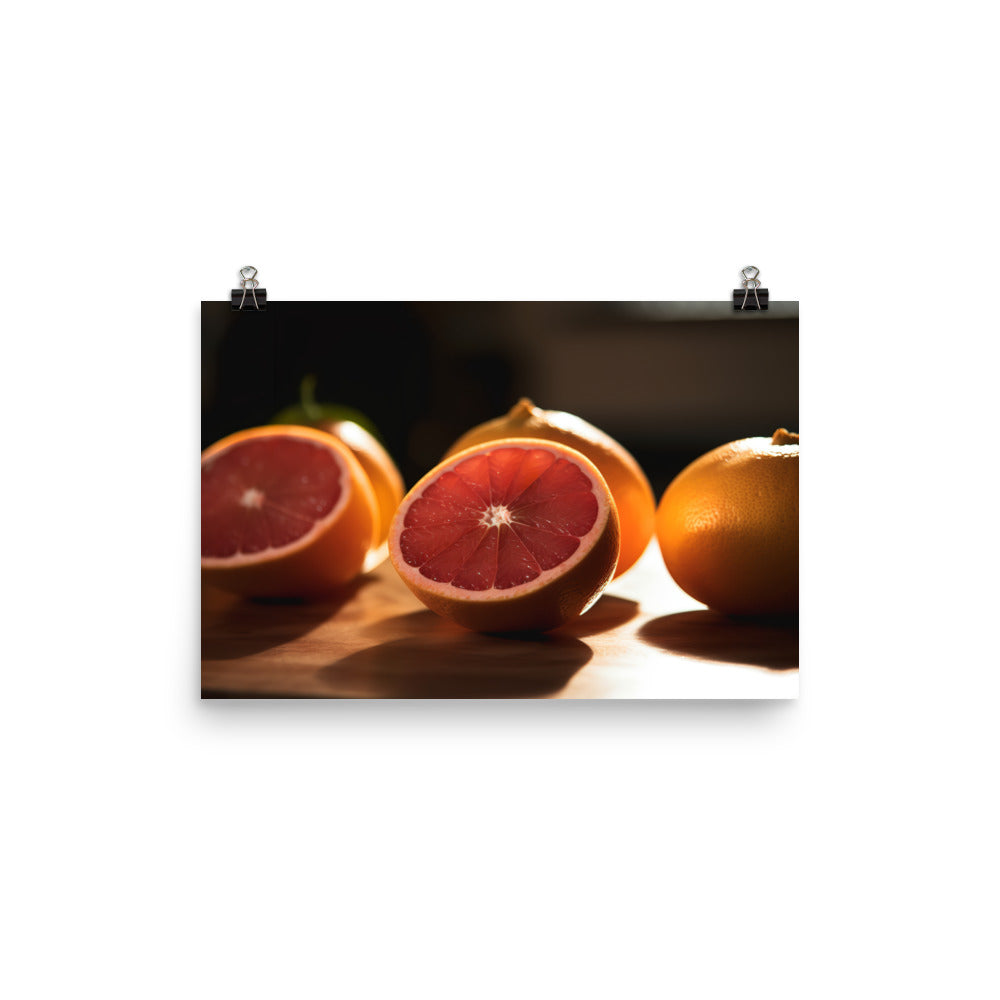 Pink Citrus Sunrise photo paper poster - Posterfy.AI