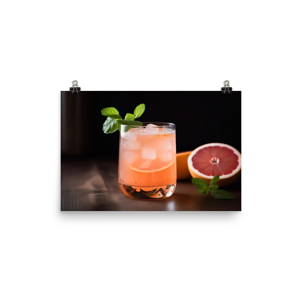 Grapefruit Mocktail photo paper poster - Posterfy.AI