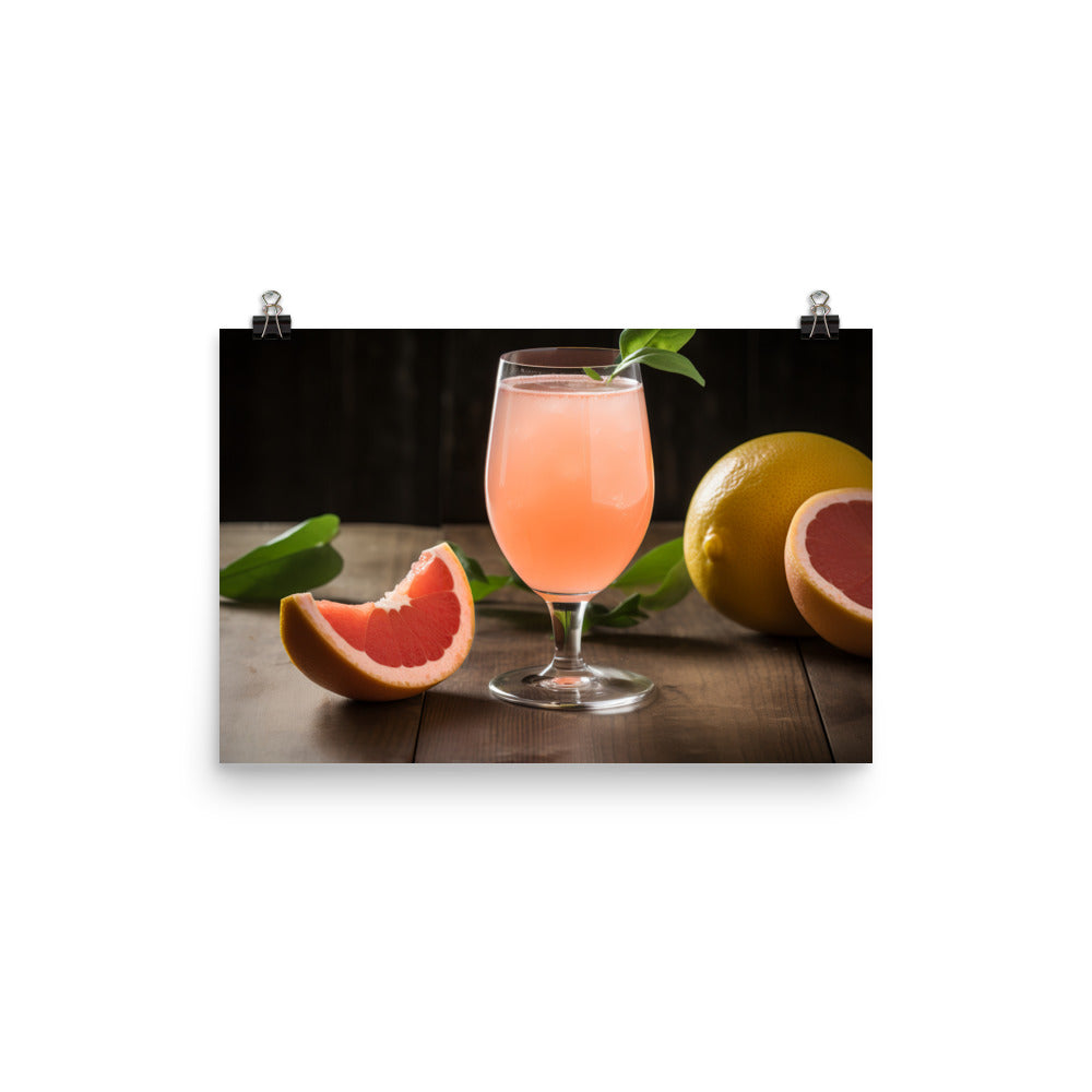 Grapefruit Mocktail photo paper poster - Posterfy.AI