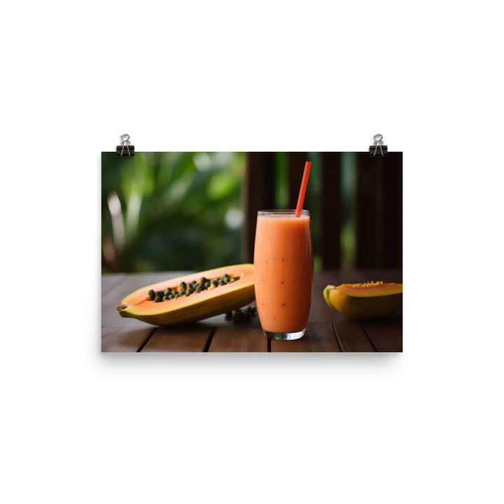 Papaya Smoothie photo paper poster - Posterfy.AI