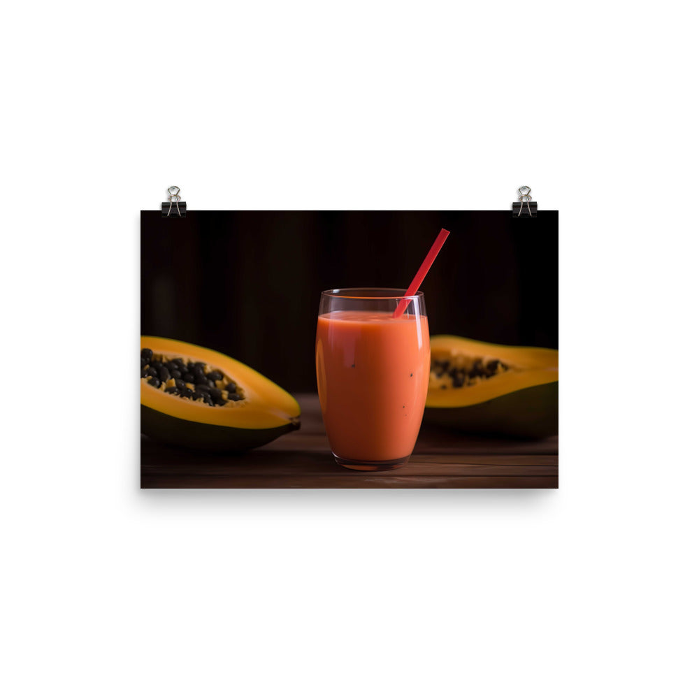 Papaya Smoothie photo paper poster - Posterfy.AI