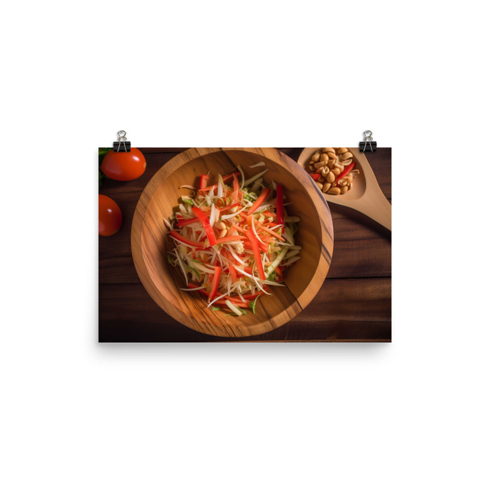 Papaya Salad photo paper poster - Posterfy.AI