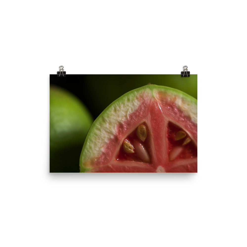 Juicy Guava Close-Up photo paper poster - Posterfy.AI