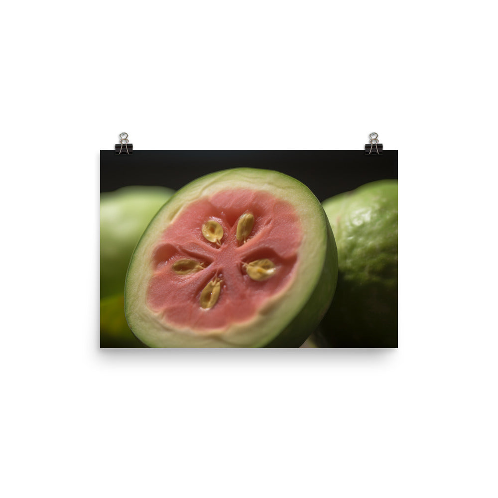 Juicy Guava Close-Up photo paper poster - Posterfy.AI