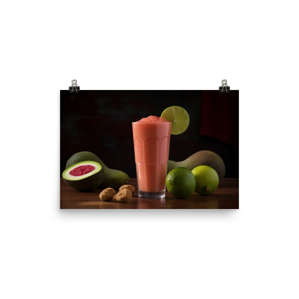 Guava Smoothie Bliss photo paper poster - Posterfy.AI