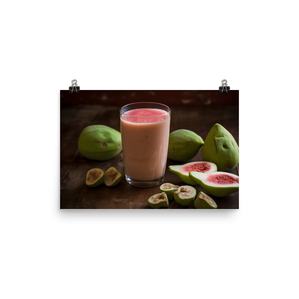 Guava Smoothie Bliss photo paper poster - Posterfy.AI