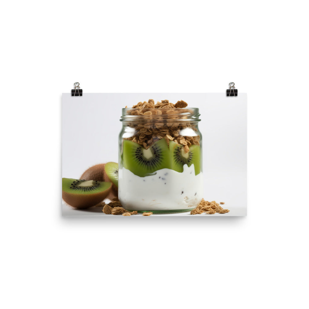 Kiwi Yogurt Parfait photo paper poster - Posterfy.AI