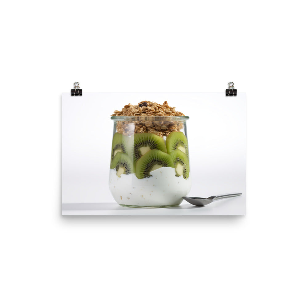 Kiwi Yogurt Parfait photo paper poster - Posterfy.AI