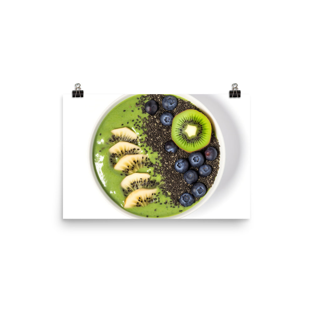 Kiwi Smoothie Bowl photo paper poster - Posterfy.AI