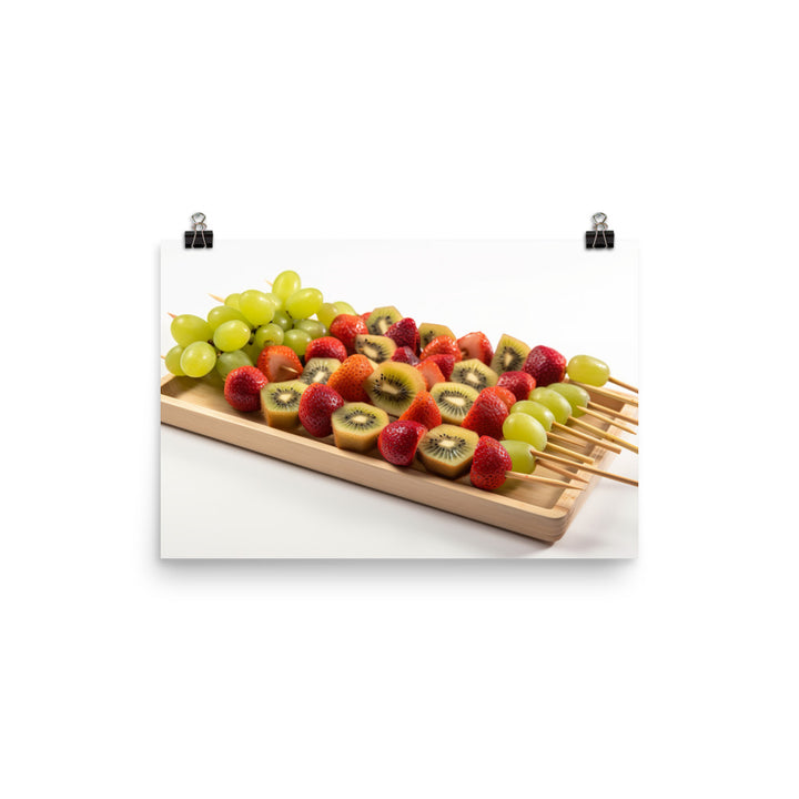 Kiwi Fruit Skewers photo paper poster - Posterfy.AI