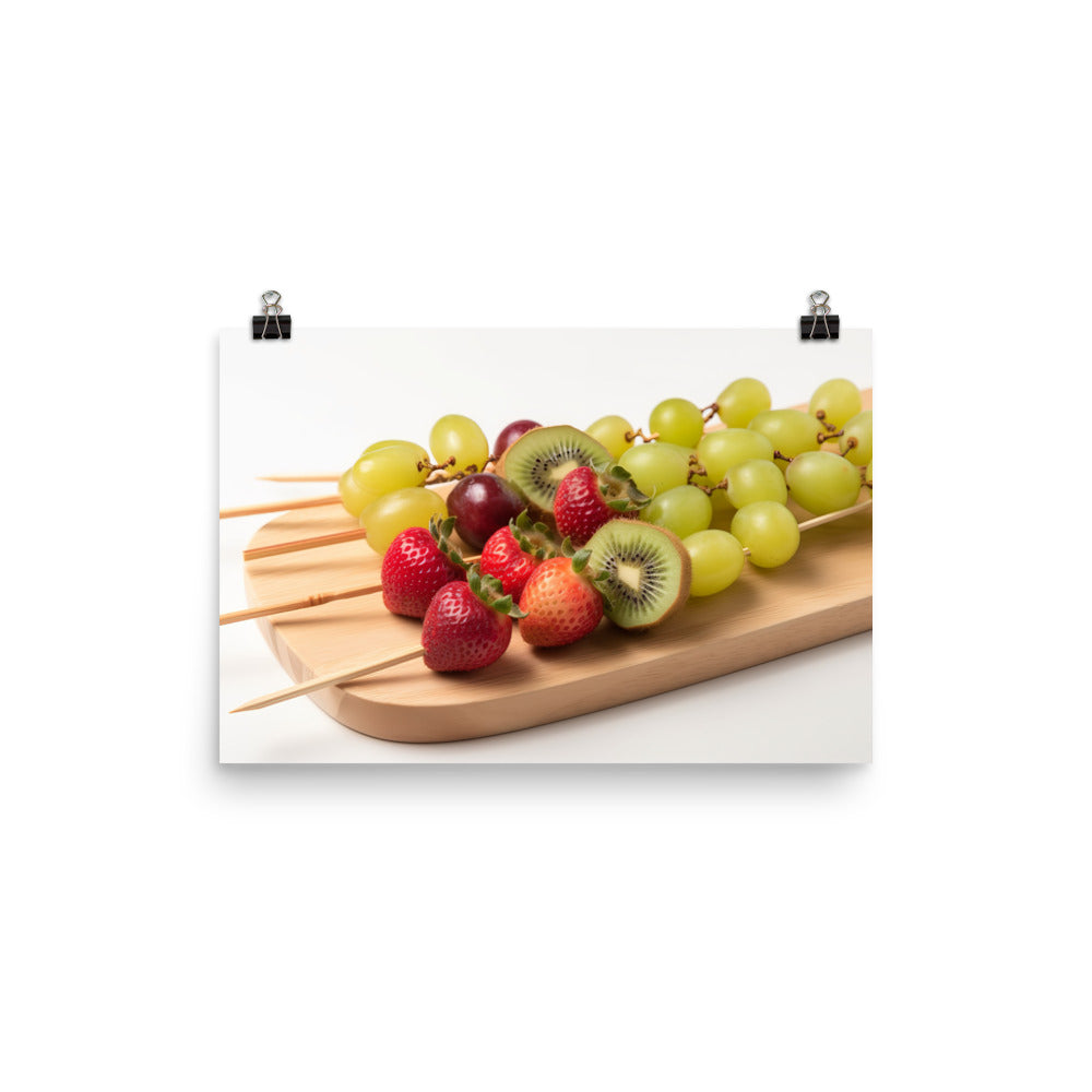 Kiwi Fruit Skewers photo paper poster - Posterfy.AI