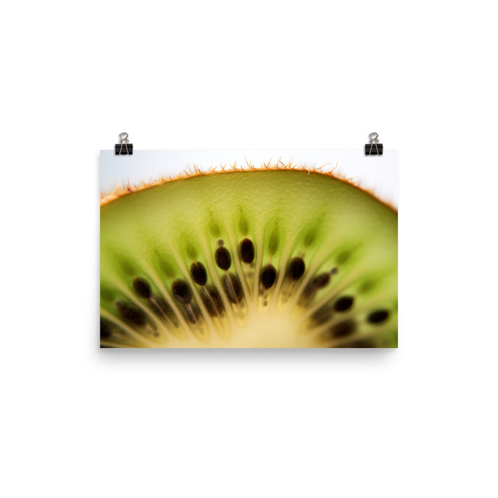 Juicy Green Kiwi Slice photo paper poster - Posterfy.AI