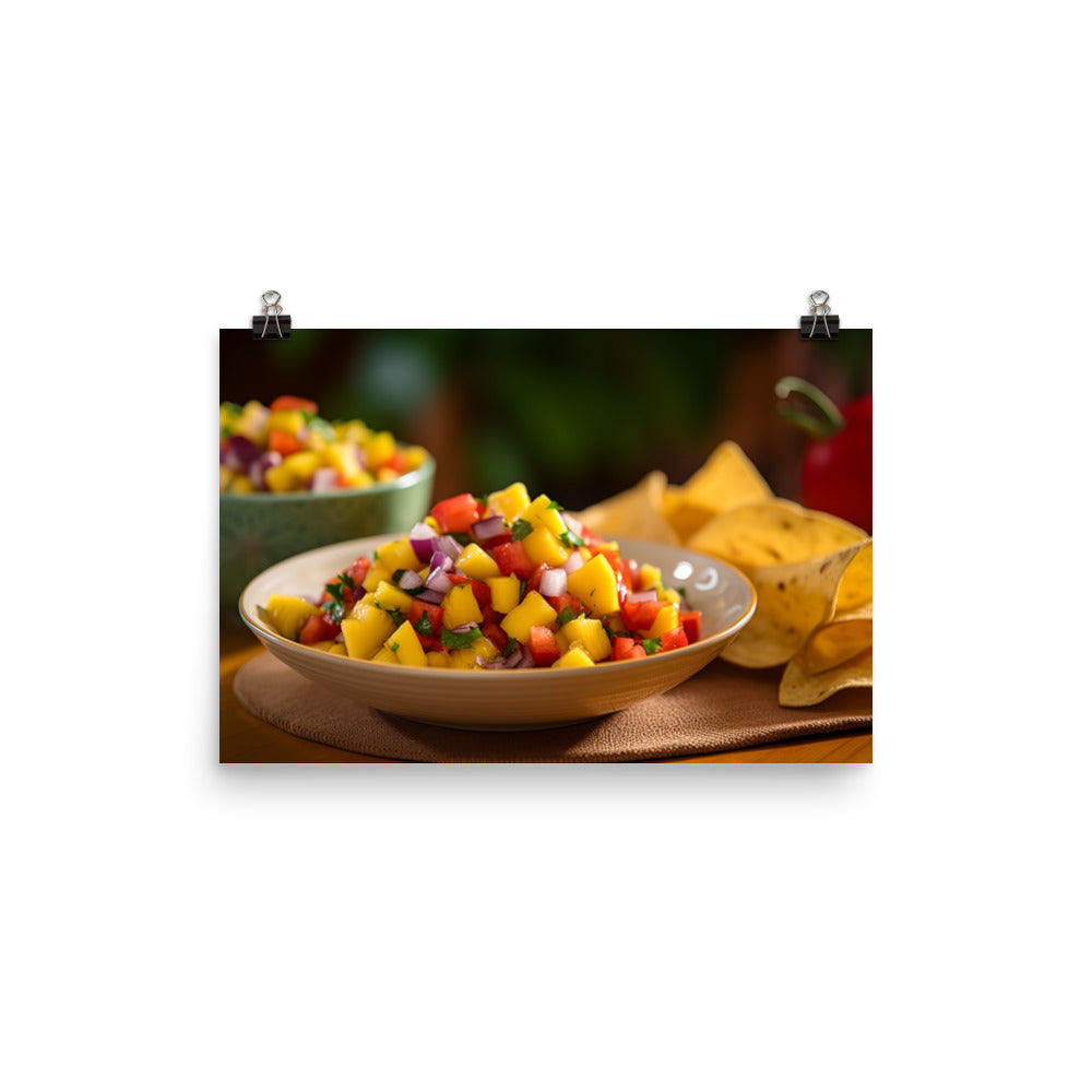 Mango Salsa Party Platter photo paper poster - Posterfy.AI