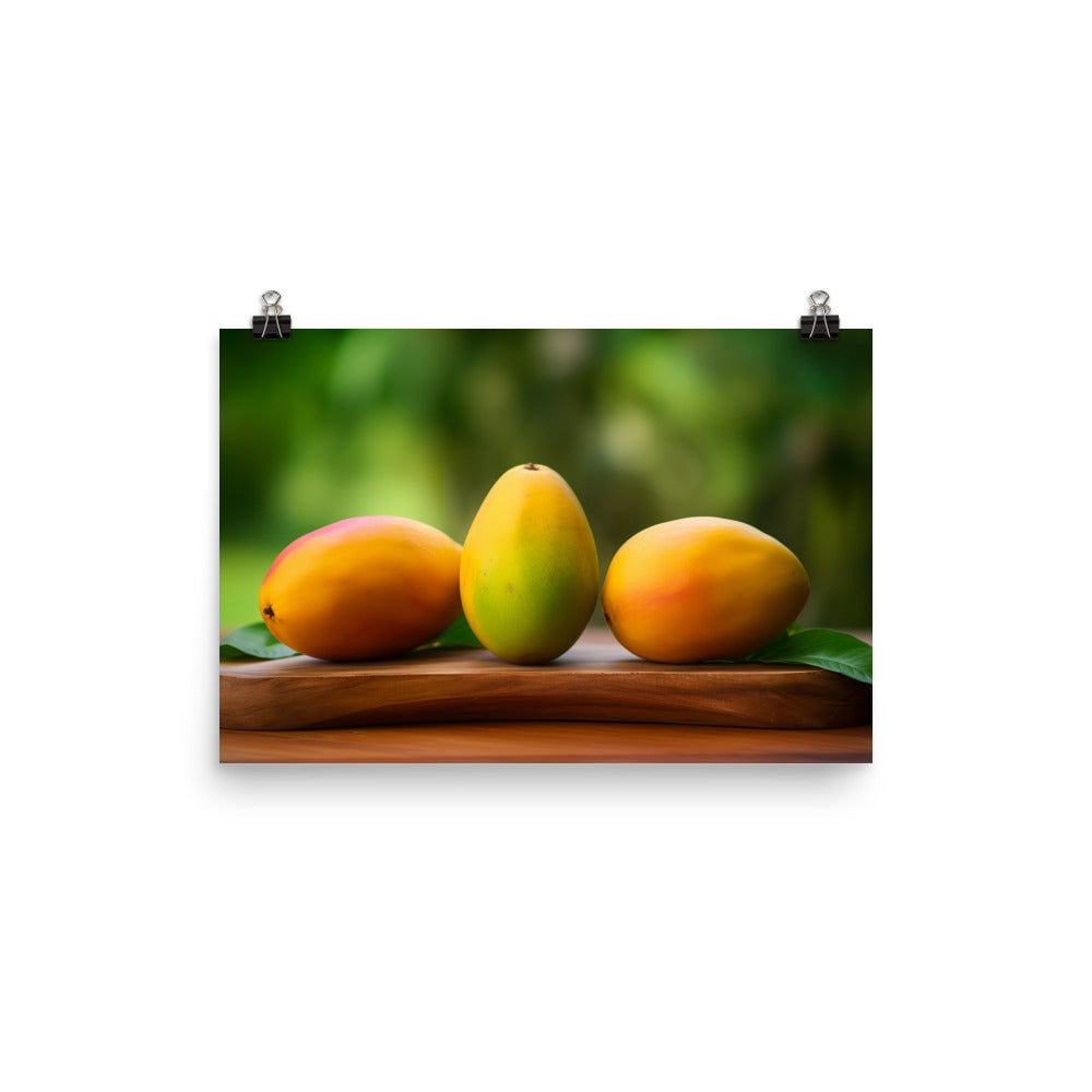 Juicy Mangoes on a Summer Day photo paper poster - Posterfy.AI