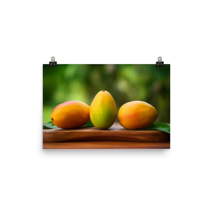 Juicy Mangoes on a Summer Day photo paper poster - Posterfy.AI