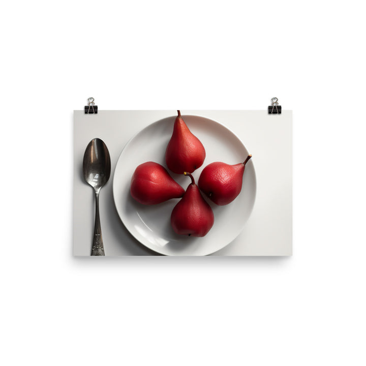 Red Anjou Pears photo paper poster - Posterfy.AI