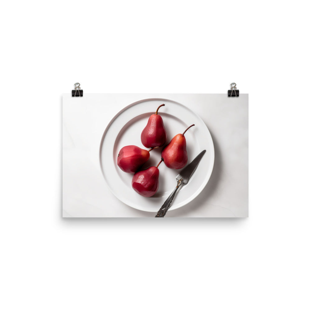 Red Anjou Pears photo paper poster - Posterfy.AI