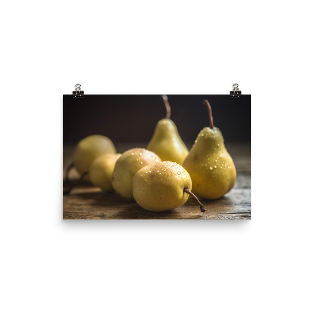 Golden Delicious Pears photo paper poster - Posterfy.AI