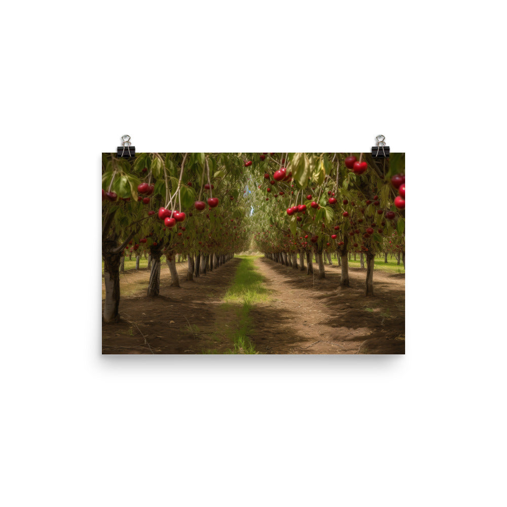 Cherry Picking Season photo paper poster - Posterfy.AI