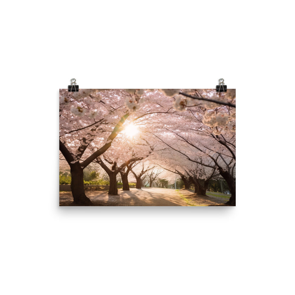 Cherry Blossom Dreams photo paper poster - Posterfy.AI