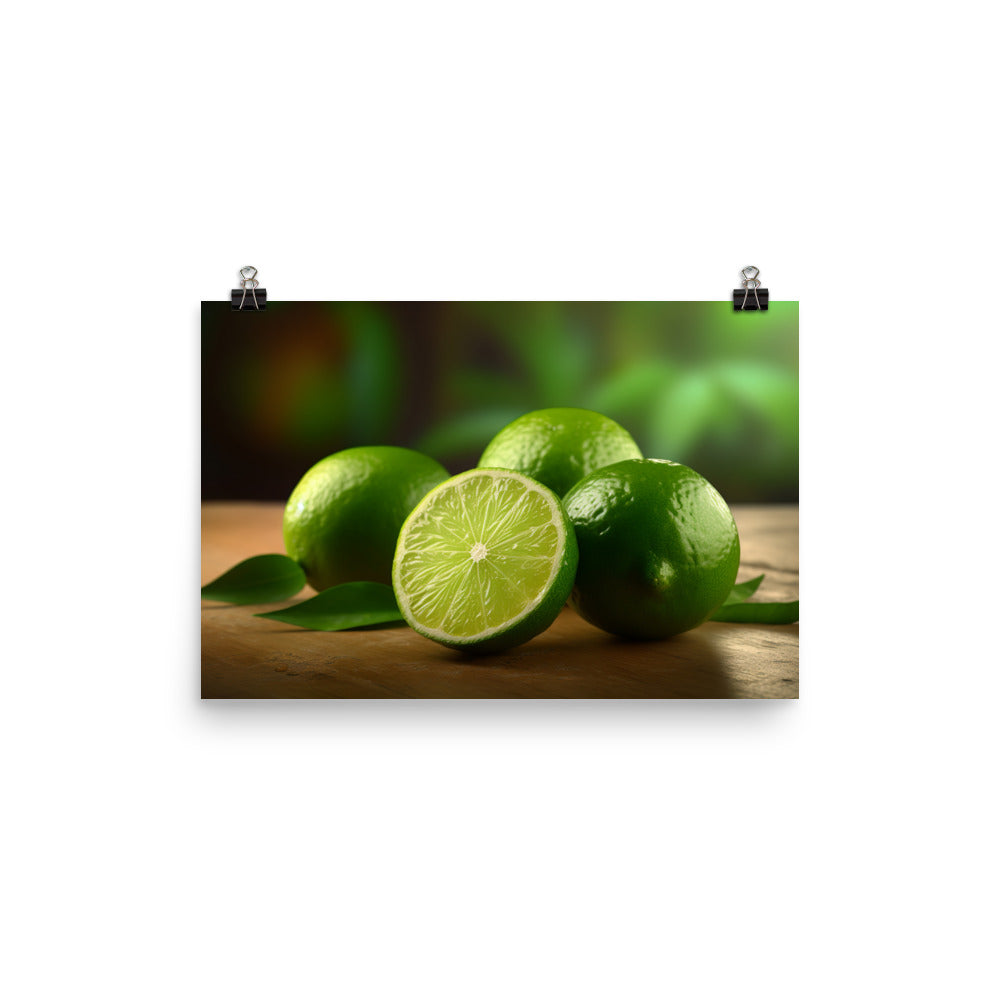 Zesty Limes photo paper poster - Posterfy.AI