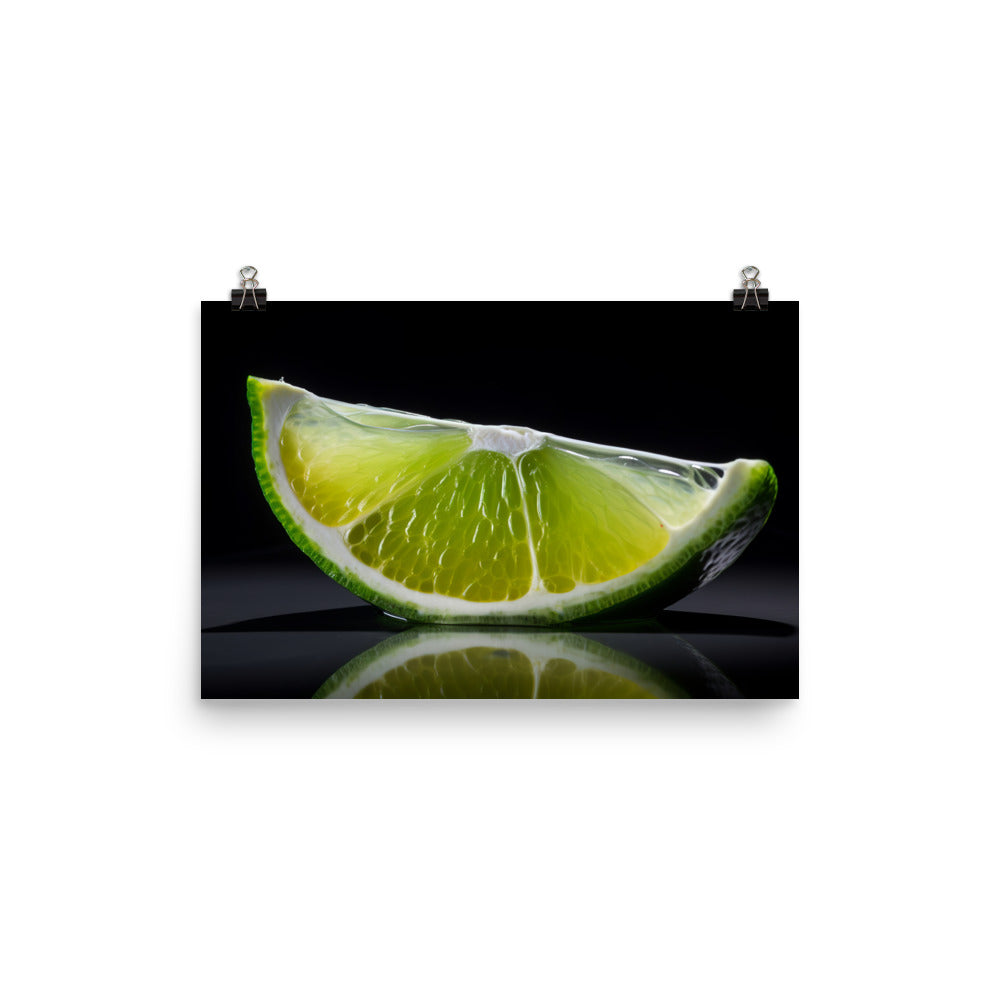 Lime Wedge photo paper poster - Posterfy.AI