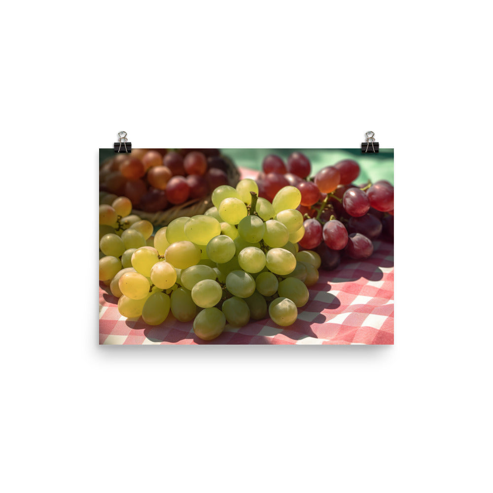 Fresh Grapes photo paper poster - Posterfy.AI