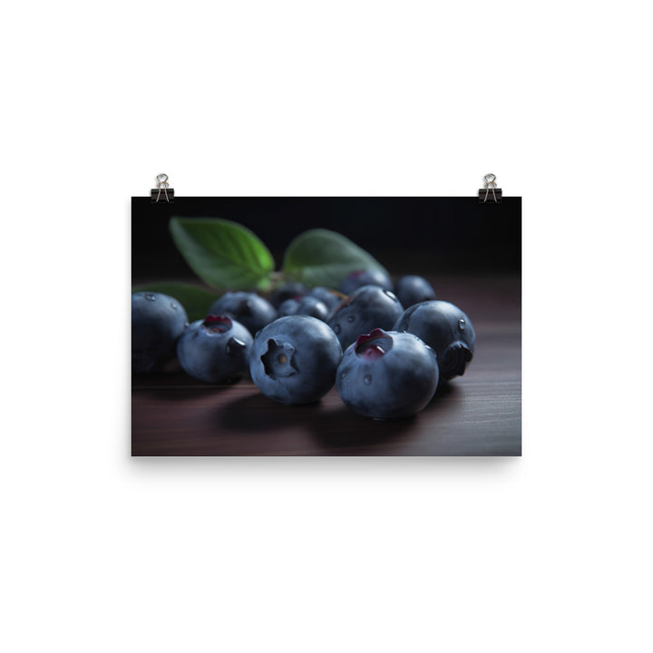 Sweet and Juicy Blueberries photo paper poster - Posterfy.AI