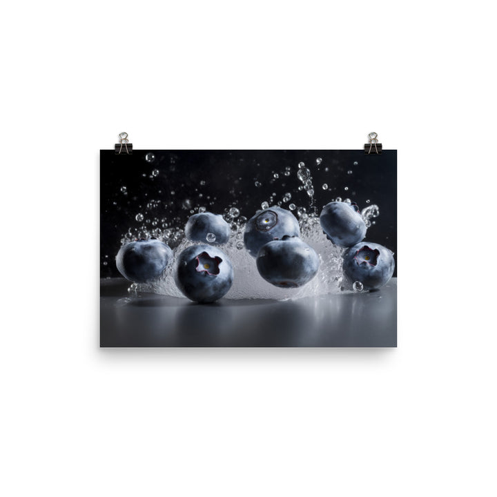 Blueberry Explosion photo paper poster - Posterfy.AI