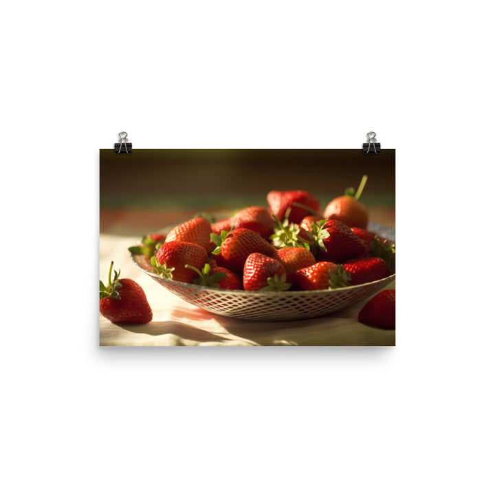 Strawberry photo paper poster - Posterfy.AI