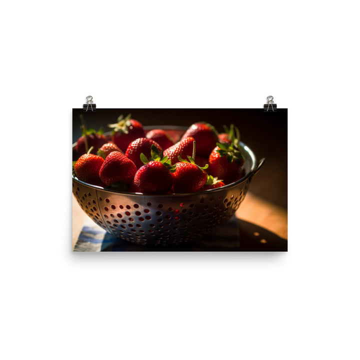 Strawberry photo paper poster - Posterfy.AI