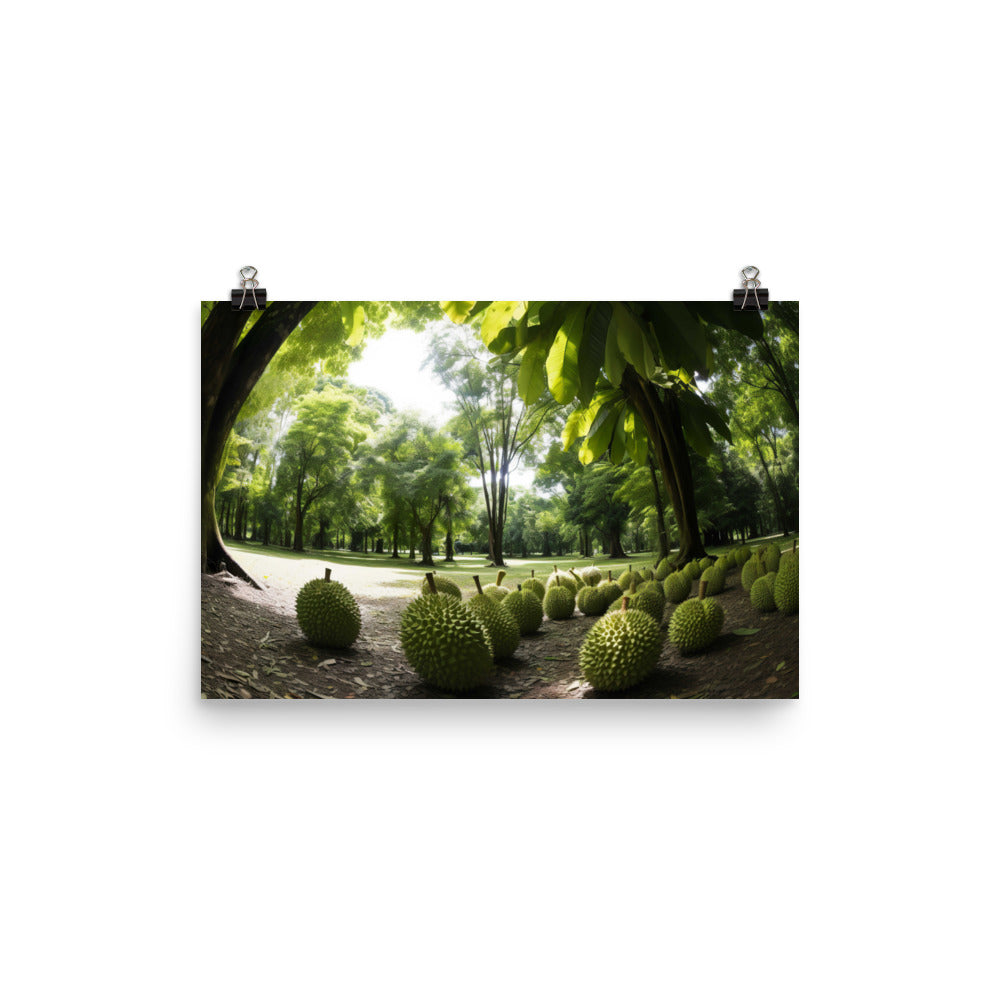 Durian Fruit in Market photo paper poster - Posterfy.AI