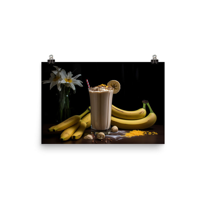 The Perfect Banana Smoothie photo paper poster - Posterfy.AI